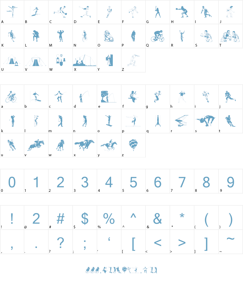 Sports 1 Font Character